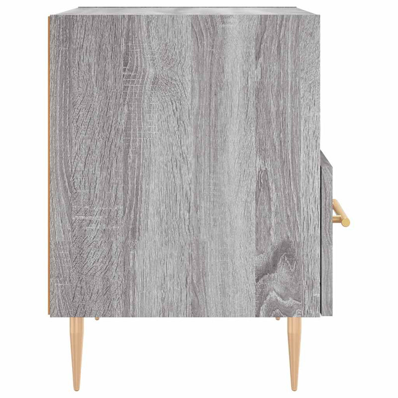 vidaXL 2 db szürke sonoma színű szerelt fa éjjeliszekrény 40x35x47,5cm
