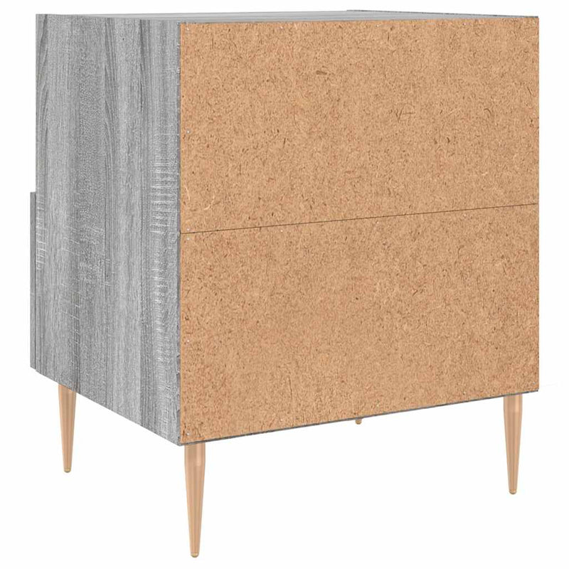 vidaXL 2 db szürke sonoma színű szerelt fa éjjeliszekrény 40x35x47,5cm