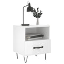 vidaXL 2 db magasfényű fehér szerelt fa éjjeliszekrény 40x35x47,5 cm