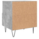 vidaXL 2 db betonszürke szerelt fa éjjeliszekrény 40 x 35 x 47,5 cm