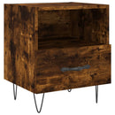 vidaXL 2 db füstös tölgy színű szerelt fa éjjeliszekrény 40x35x47,5 cm