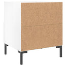 vidaXL 2 db magasfényű fehér szerelt fa éjjeliszekrény 40x35x47,5 cm