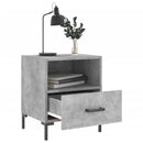 vidaXL 2 db betonszürke szerelt fa éjjeliszekrény 40 x 35 x 47,5 cm