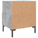 vidaXL 2 db betonszürke szerelt fa éjjeliszekrény 40 x 35 x 47,5 cm