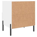 vidaXL 2 db fehér szerelt fa éjjeliszekrény 40 x 35 x 47,5 cm