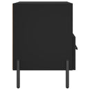 vidaXL 2 db fekete szerelt fa és vas éjjeliszekrény 40 x 35 x 47,5 cm