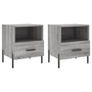 vidaXL 2 db szürke sonoma színű szerelt fa éjjeliszekrény 40x35x47,5cm