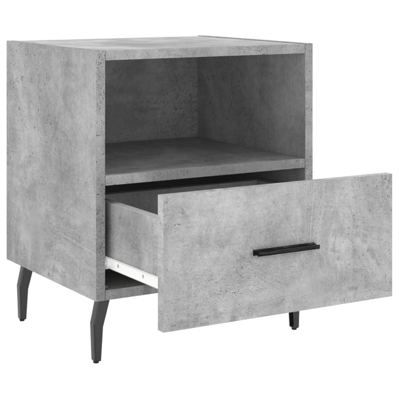vidaXL 2 db betonszürke szerelt fa éjjeliszekrény 40 x 35 x 47,5 cm