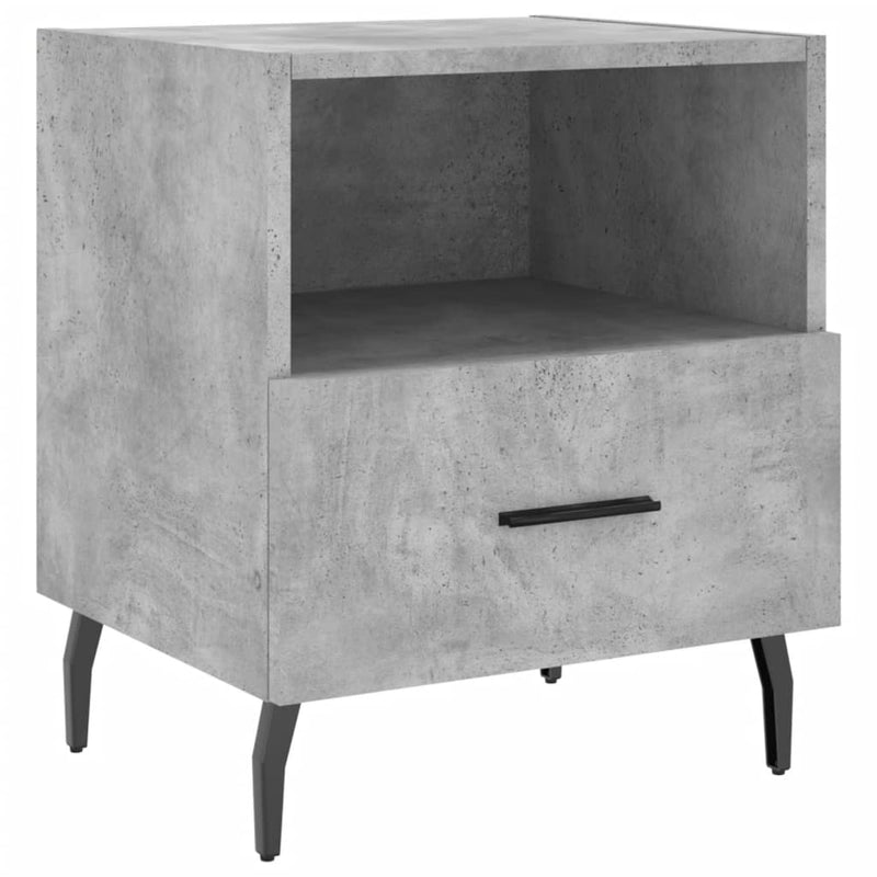 vidaXL 2 db betonszürke szerelt fa éjjeliszekrény 40 x 35 x 47,5 cm