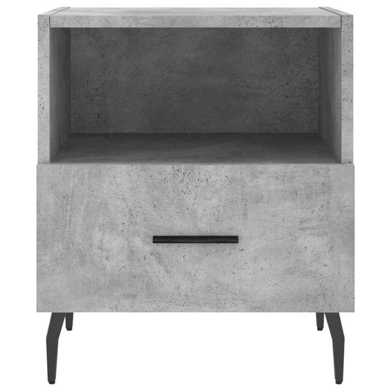 vidaXL 2 db betonszürke szerelt fa éjjeliszekrény 40 x 35 x 47,5 cm