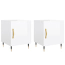 vidaXL 2 db magasfényű fehér szerelt fa éjjeliszekrény 40 x 40 x 50 cm