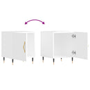 vidaXL 2 db magasfényű fehér szerelt fa éjjeliszekrény 40 x 40 x 50 cm