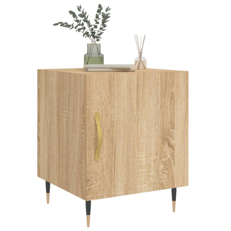 vidaXL 2 db sonoma tölgy színű szerelt fa éjjeliszekrény 40x40x50 cm