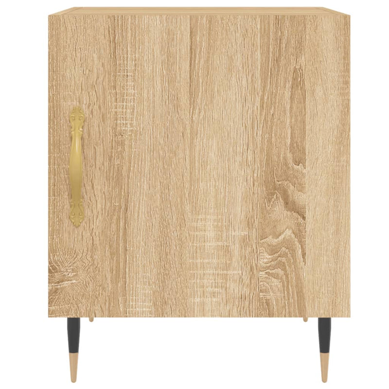 vidaXL 2 db sonoma tölgy színű szerelt fa éjjeliszekrény 40x40x50 cm