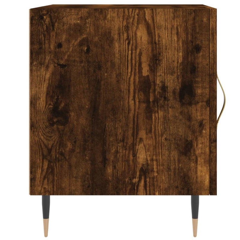vidaXL 2 db füstös tölgy színű szerelt fa éjjeliszekrény 40x40x50 cm