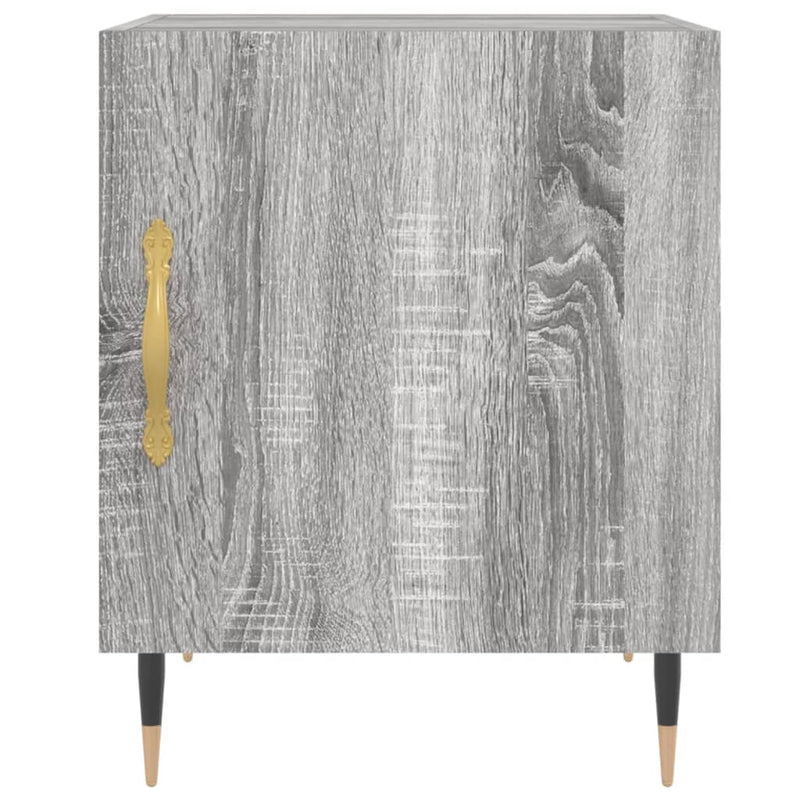 vidaXL 2 db szürke sonoma színű szerelt fa éjjeliszekrény 40x40x50 cm