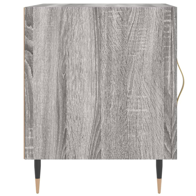 vidaXL 2 db szürke sonoma színű szerelt fa éjjeliszekrény 40x40x50 cm