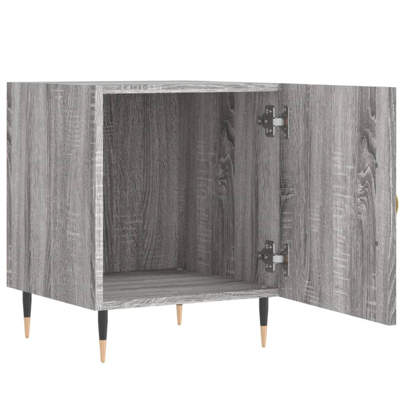 vidaXL 2 db szürke sonoma színű szerelt fa éjjeliszekrény 40x40x50 cm