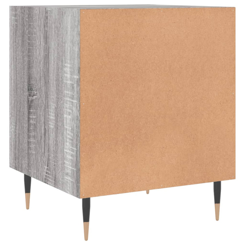 vidaXL 2 db szürke sonoma színű szerelt fa éjjeliszekrény 40x40x50 cm