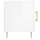 vidaXL 2 db magasfényű fehér szerelt fa éjjeliszekrény 40 x 40 x 50 cm