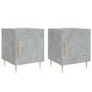 vidaXL 2 db betonszürke szerelt fa éjjeliszekrény 40 x 40 x 50 cm