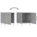 vidaXL 2 db betonszürke szerelt fa éjjeliszekrény 40 x 40 x 50 cm
