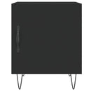 vidaXL 2 db fekete szerelt fa éjjeliszekrény 40 x 40 x 50 cm