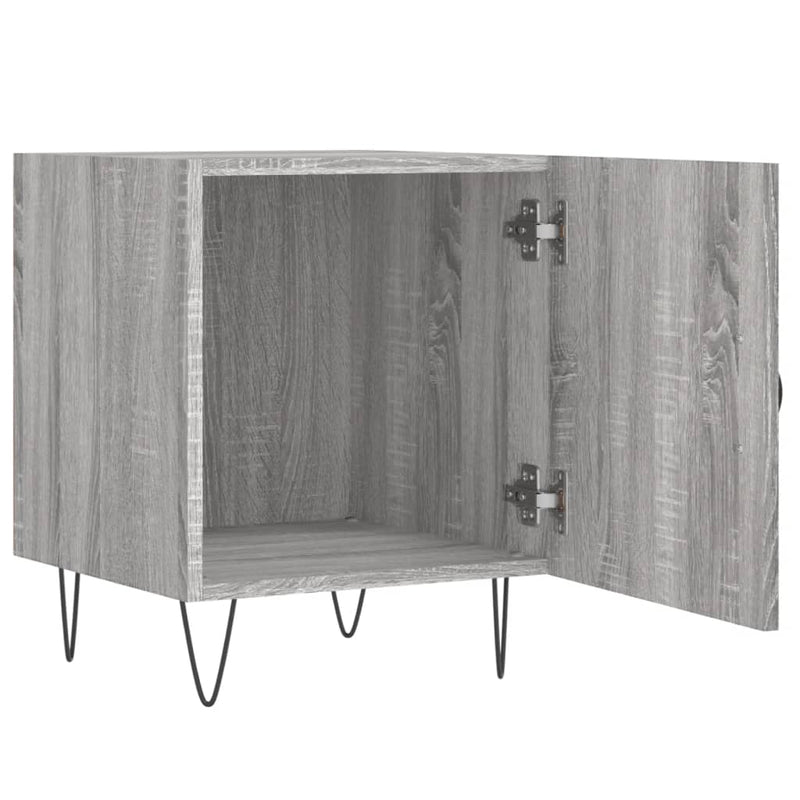 vidaXL 2 db szürke sonoma színű szerelt fa éjjeliszekrény 40x40x50 cm
