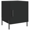 vidaXL 2 db fekete szerelt fa éjjeliszekrény 40 x 40 x 50 cm