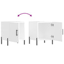 vidaXL 2 db magasfényű fehér szerelt fa éjjeliszekrény 40 x 40 x 50 cm