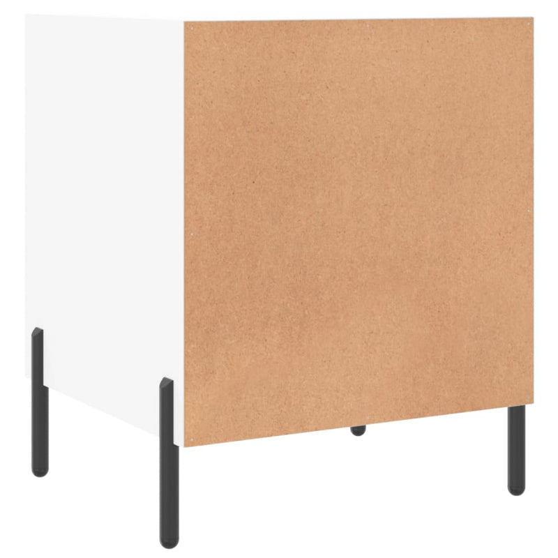 vidaXL 2 db magasfényű fehér szerelt fa éjjeliszekrény 40 x 40 x 50 cm