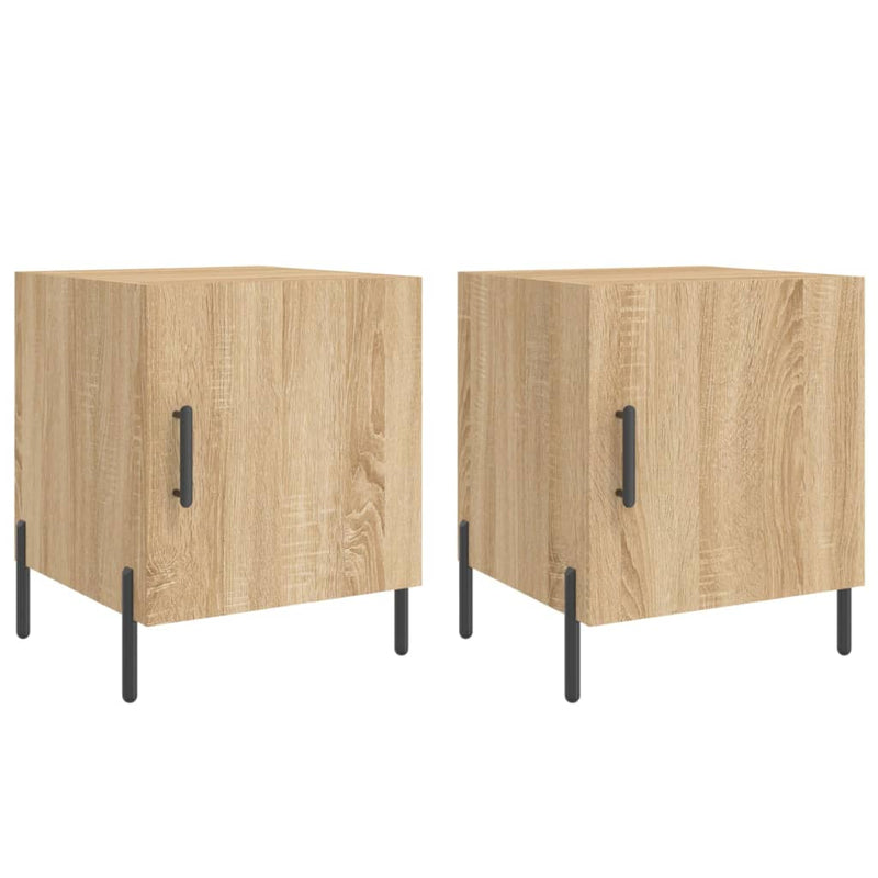vidaXL 2 db sonoma tölgy színű szerelt fa éjjeliszekrény 40x40x50 cm