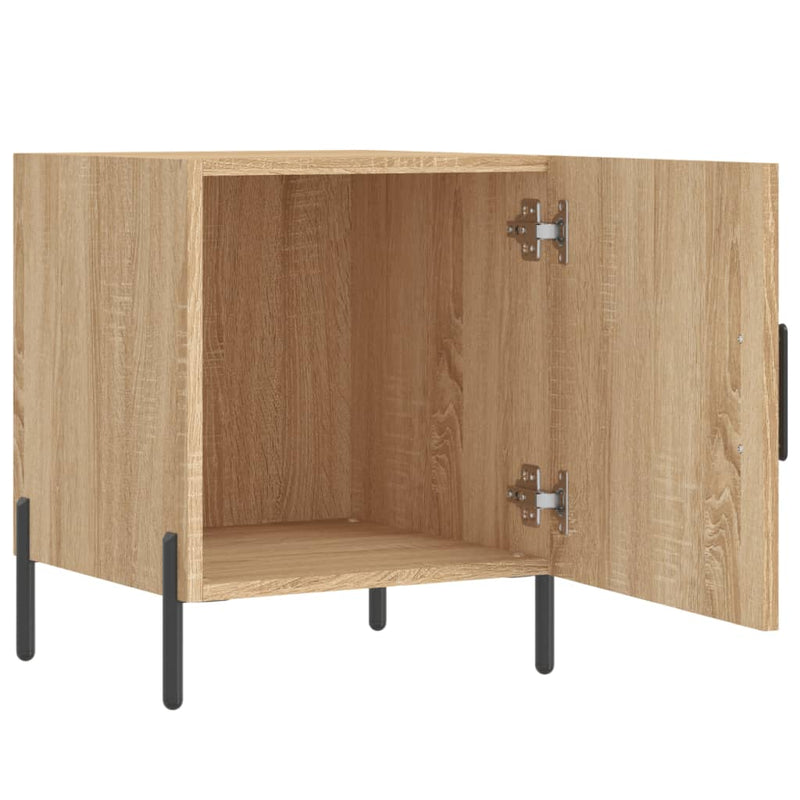 vidaXL 2 db sonoma tölgy színű szerelt fa éjjeliszekrény 40x40x50 cm
