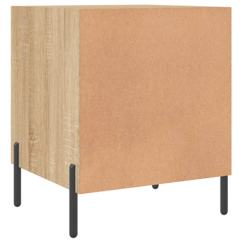 vidaXL 2 db sonoma tölgy színű szerelt fa éjjeliszekrény 40x40x50 cm