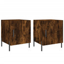 vidaXL 2 db füstös tölgy színű szerelt fa éjjeliszekrény 40x40x50 cm