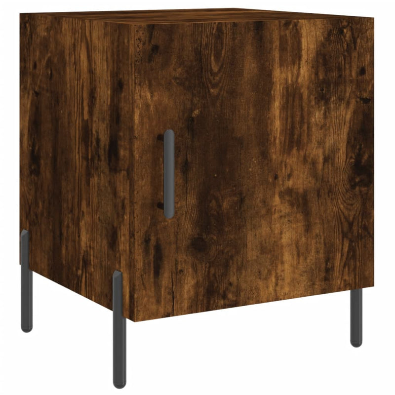 vidaXL 2 db füstös tölgy színű szerelt fa éjjeliszekrény 40x40x50 cm
