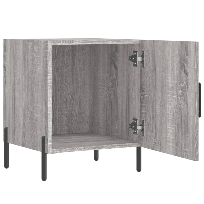 vidaXL 2 db szürke sonoma színű szerelt fa éjjeliszekrény 40x40x50 cm