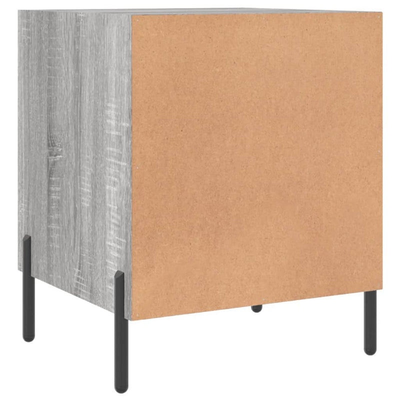 vidaXL 2 db szürke sonoma színű szerelt fa éjjeliszekrény 40x40x50 cm