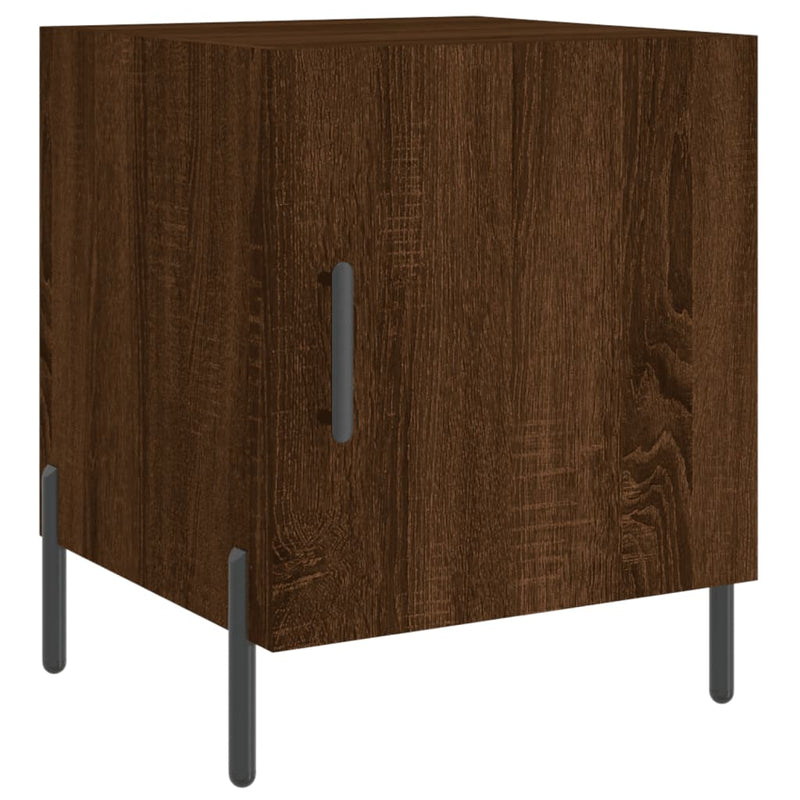 vidaXL 2 db barna tölgyszínű szerelt fa éjjeliszekrény 40 x 40 x 50 cm