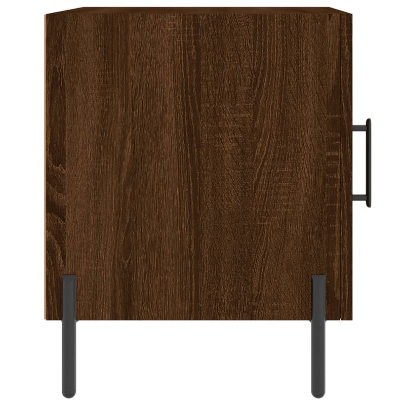 vidaXL 2 db barna tölgyszínű szerelt fa éjjeliszekrény 40 x 40 x 50 cm
