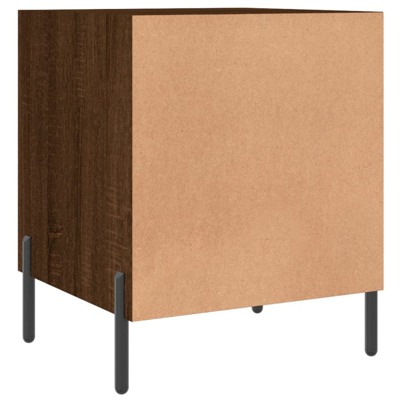 vidaXL 2 db barna tölgyszínű szerelt fa éjjeliszekrény 40 x 40 x 50 cm