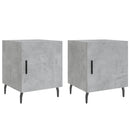vidaXL 2 db betonszürke szerelt fa éjjeliszekrény 40 x 40 x 50 cm