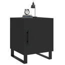 vidaXL 2 db fekete szerelt fa éjjeliszekrény 40 x 40 x 50 cm