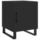 vidaXL 2 db fekete szerelt fa éjjeliszekrény 40 x 40 x 50 cm