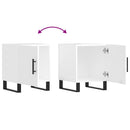 vidaXL magasfényű fehér szerelt fa éjjeliszekrény 40 x 40 x 50 cm