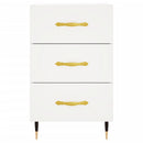 vidaXL fehér szerelt fa éjjeliszekrény 40 x 40 x 66 cm