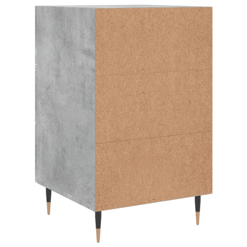 vidaXL betonszürke szerelt fa éjjeliszekrény 40 x 40 x 66 cm