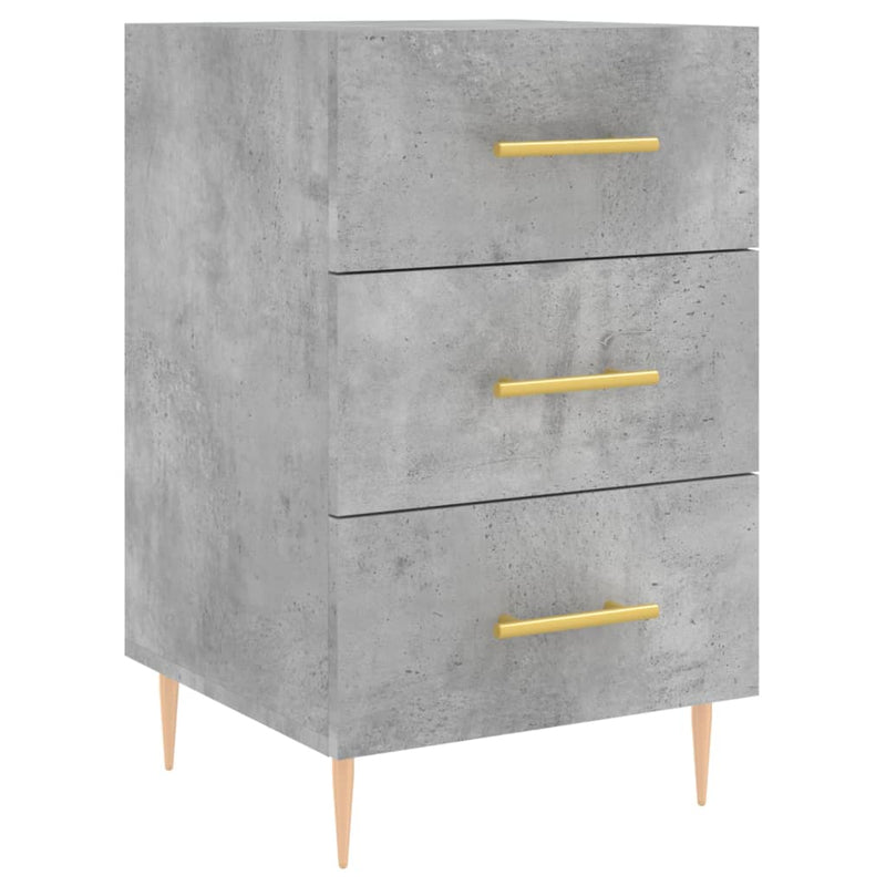 vidaXL betonszürke szerelt fa éjjeliszekrény 40 x 40 x 66 cm
