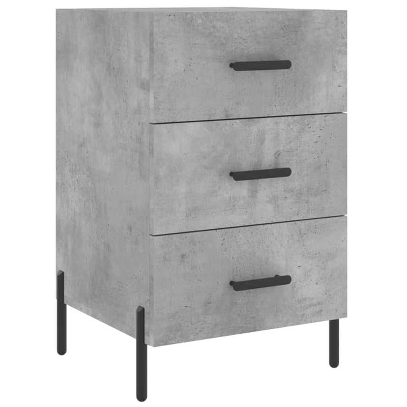 vidaXL betonszürke szerelt fa éjjeliszekrény 40 x 40 x 66 cm