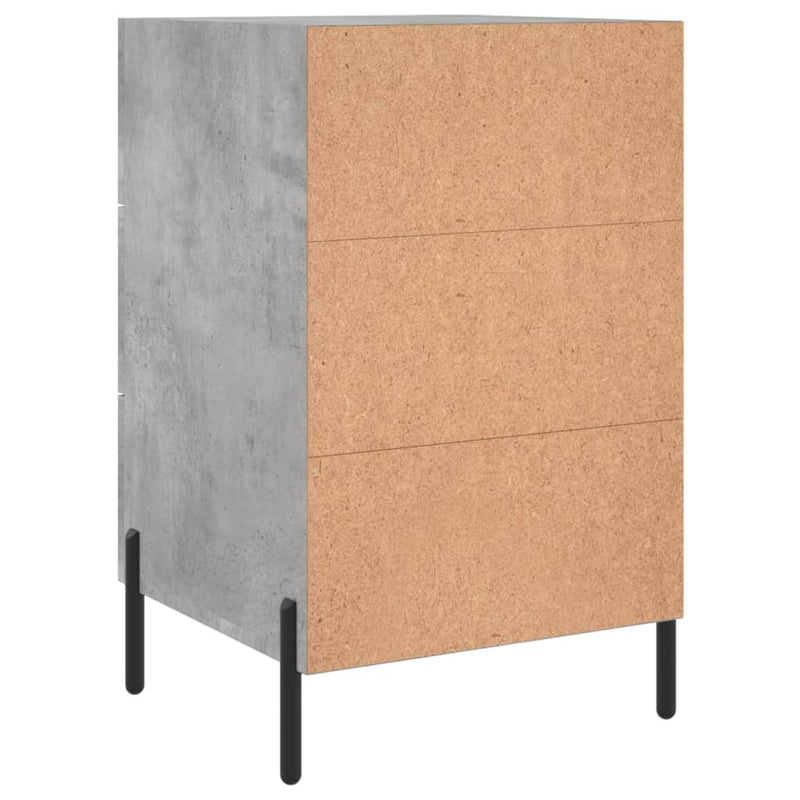 vidaXL betonszürke szerelt fa éjjeliszekrény 40 x 40 x 66 cm